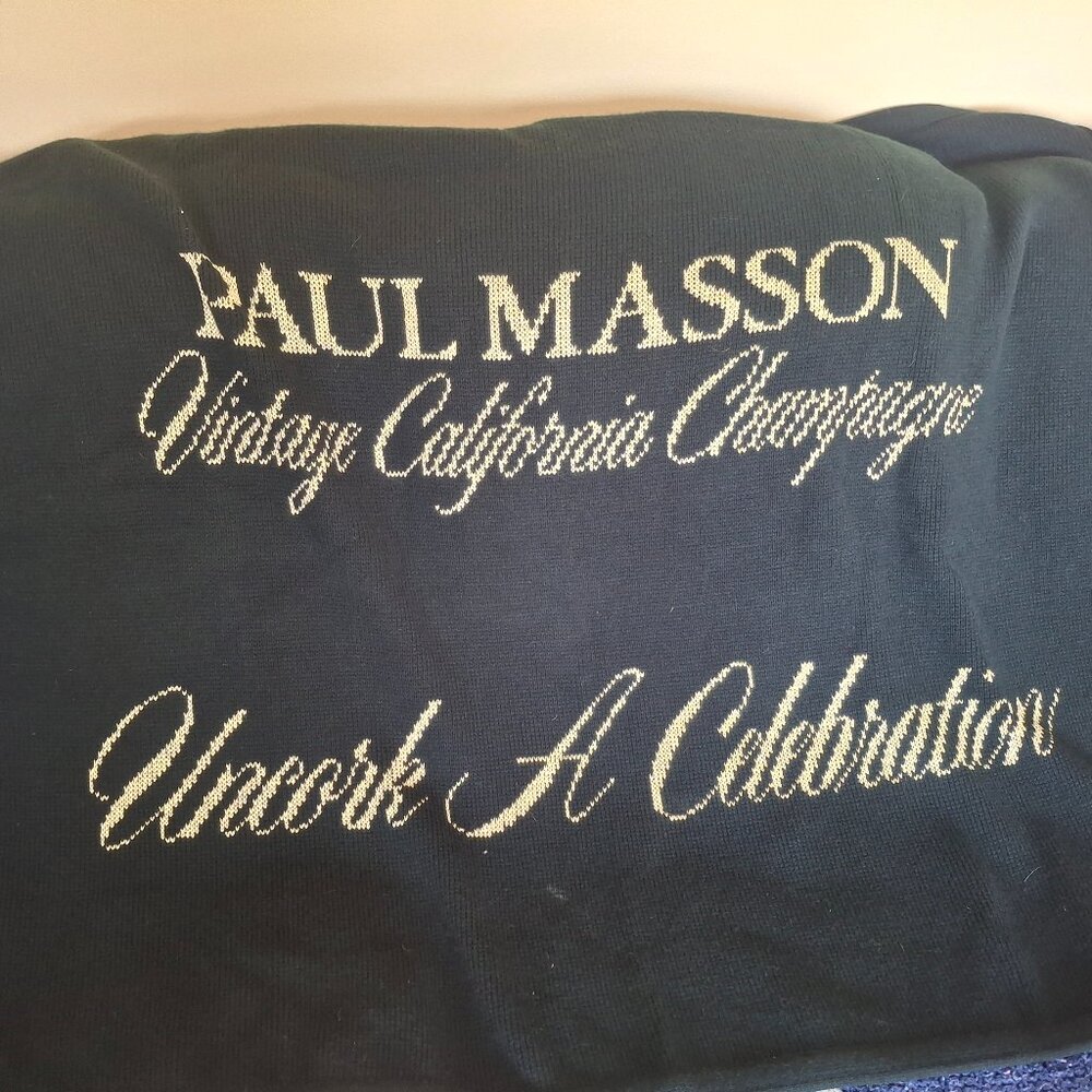Vintage Paul Masson Heavy Black Throw